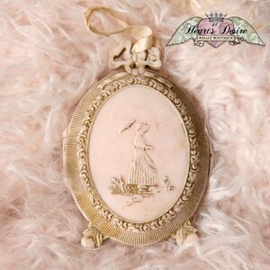 Vintage Speidel S505 Pink Plastic Frame Set Simulated Pearl Necklace Barrettes